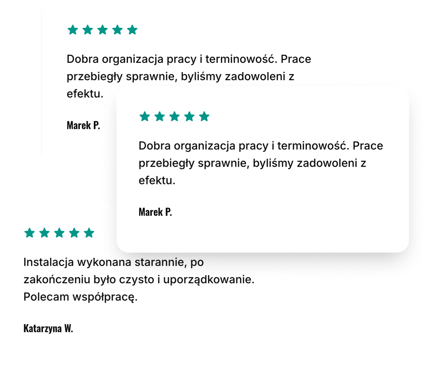 Build trust with client reviews
